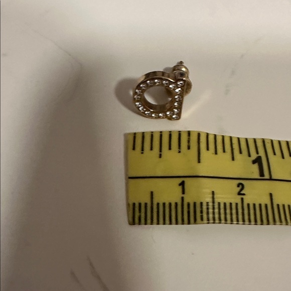 Salvatore Ferragamo Gold Crystal Stud Earrings - Picture 4 of 4